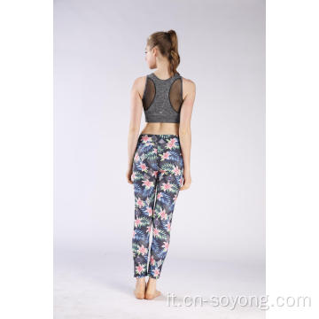 Leggings sportivi stampati elastici da donna